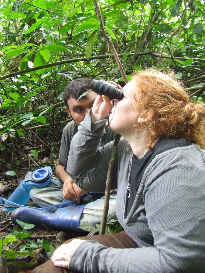 Laura in the field in Congo