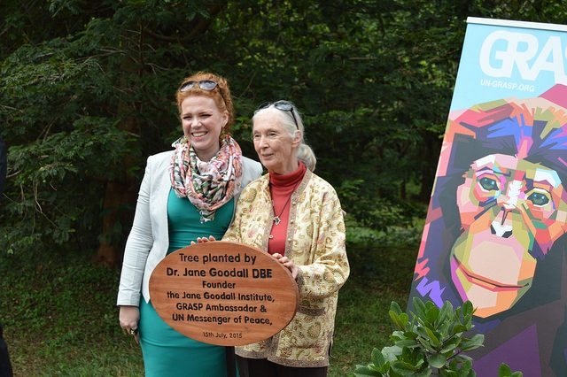 Laura Darby with Dr. Jane Goodall